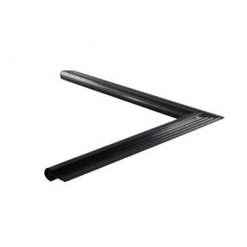 Daktrim binnenhoek met kraal zwart 26mm breed - 500 x 500mm lang