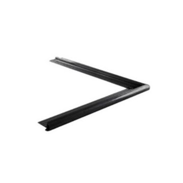 Daktrim buitenhoek met kraal zwart 26mm breed - 500 x 500mm lang