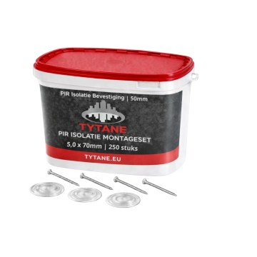 Combinatieset schroeven 5,0 x 70mm t.b.v. PIR isolatie 50mm