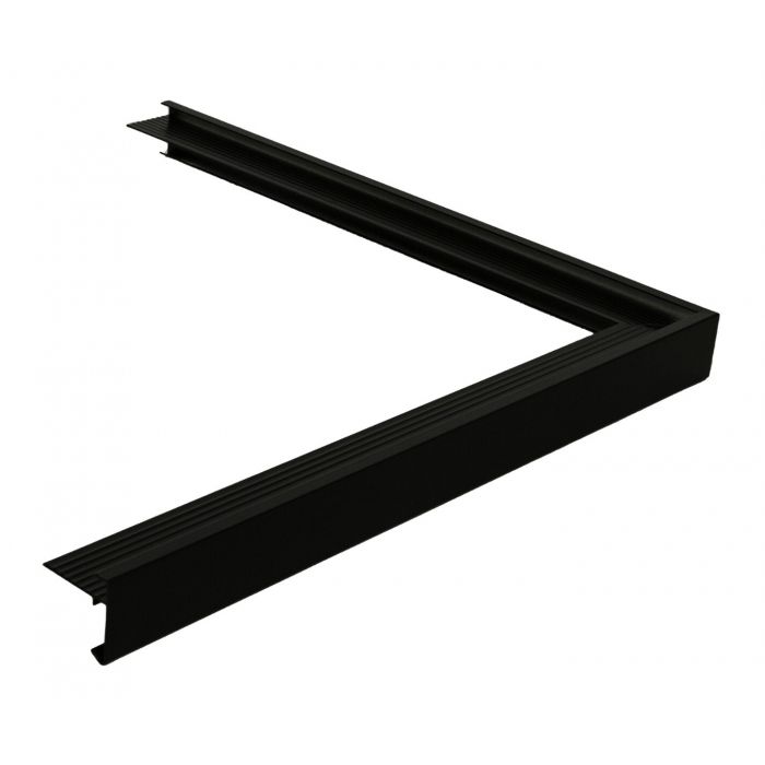 Universele daktrim buitenhoek zwart 60mm breed - 500 x 500mm lang main product photo
