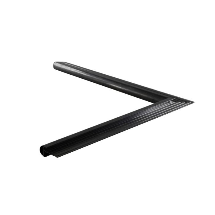 Daktrim binnenhoek met kraal zwart 26mm breed - 500 x 500mm lang main product photo
