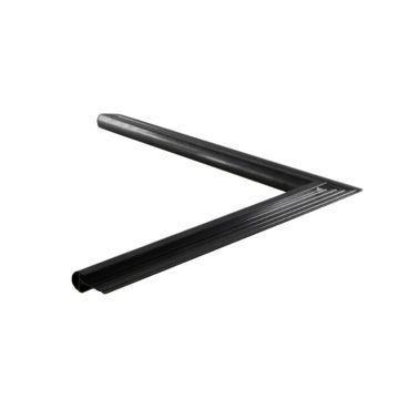 Daktrim binnenhoek met kraal zwart 26mm breed - 500 x 500mm lang